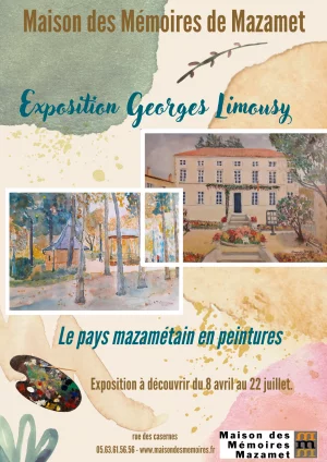 Affiche Le pays mazamétain en peintures, exposition Georges Limousy