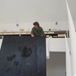 Goudron - 1,51 m x 1,65 m - 2017 - Christian Durante 