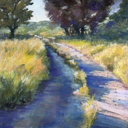 On my way - 40x40 Un chemin à Tour de Faure - Martine Tulet 