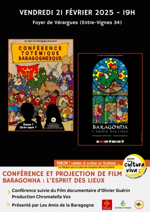 Affiche PARLEM ! la Conférence et film "La Baragonha l'Esprit des Lieux"
