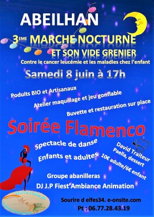 Affiche 3 éditions Marché Nocturne et son vide grenier