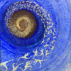 tourbillon dee lavis - 1mx1m acrylique + or