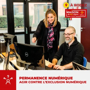 Affiche Permanence Numérique - Agir contre l'exclusion numérique