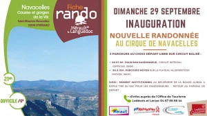 Affiche Inauguration nouvelle randonnée au Cirque de Navacelles