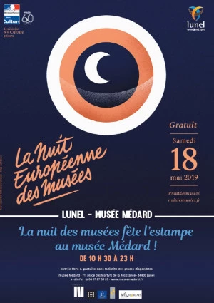 Affiche La nuit des musées et la fête de l'estampe au musée Médard : 18 mai 2019