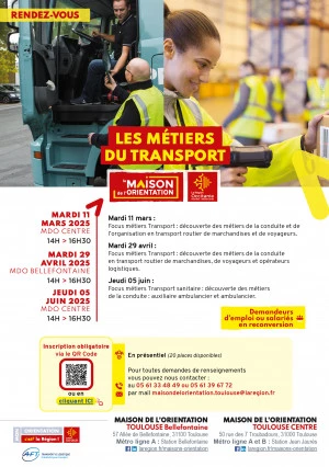 Affiche Les métiers du transport sanitaire