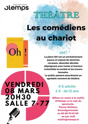 Affiche Théâtre : Les Comédiens au chariot
