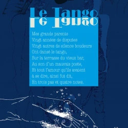 Le Tango - extraits de dessin au trait numérisés et mis à la couleur sur Illustrator - Tandem avec Nilem pour un affichage hors sol. Texte : Nilem - Illustration : CO - Nilem & CO 