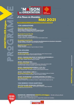 Affiche En mai, à la Maison de l'Orientation de Montpellier