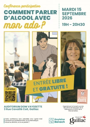Affiche Conférence Participative : Comment parler d'Alcool avec mon ado ?
