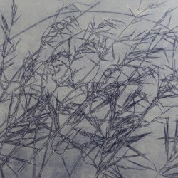 Herbier imaginaire, Le vent qui passe - monotype, encre sur papier