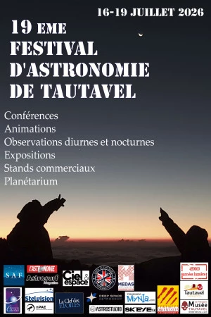 Affiche 19e Festival d'Astronomie de Tautavel "450 000 années-lumière"