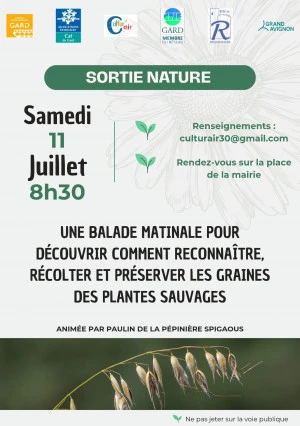 Affiche NATURE EN VILLE apprendre à reconnaitre, récolter et préserver nos graines