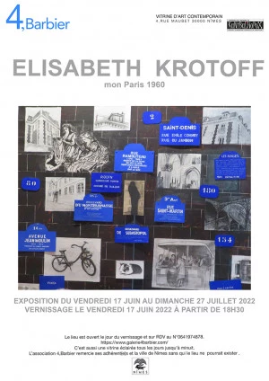 Affiche "Mon Paris 1960" Elisabeth KROTOFF