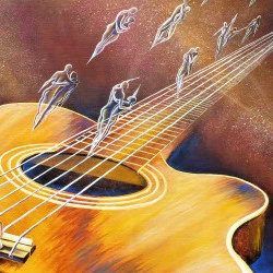 Corps Accords - 70x50 cm, acrylique - oeuvre originale et unique signée , Laure Vieusse