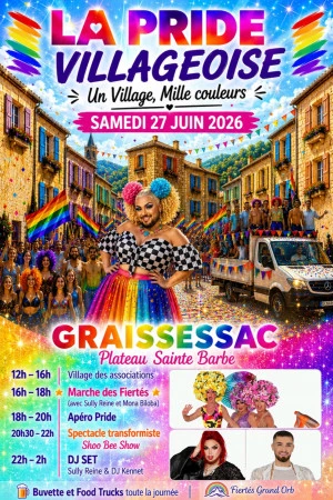 Affiche Pride villageoise à Graissessac