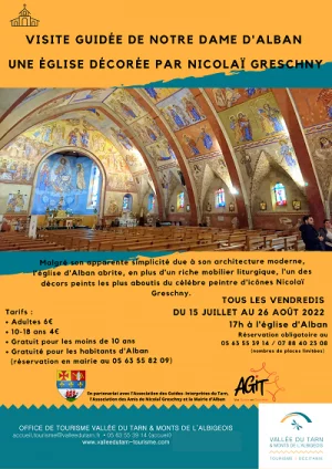 Affiche Viste guidée de Notre Dame d'Alban : une église décorée par Nicolaï Greschny