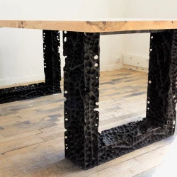 Table en bois collection Moon Leaves