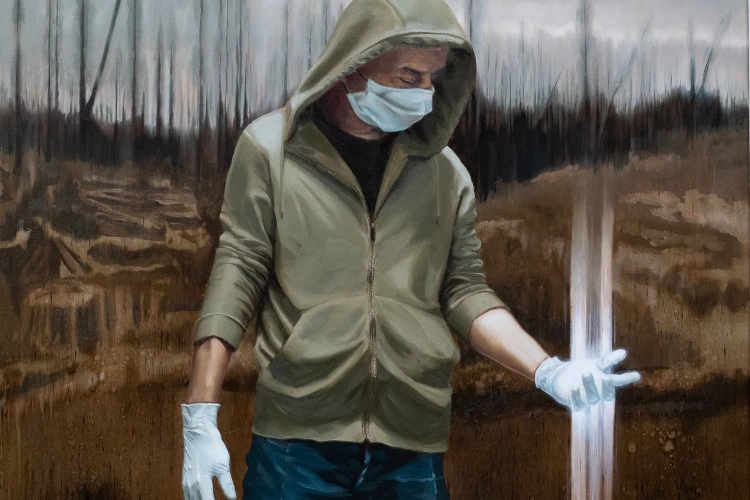 MONACHUS - Huile sur toile - 100 x 100 cm - 2020