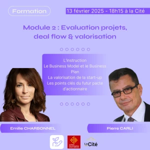 Affiche Module 2 : Evaluation projets, deal flow & valorisation