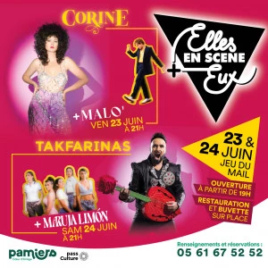 Affiche Festival Elles en scène + Eux - Corine & Malo'