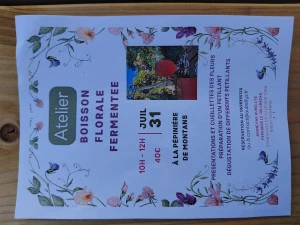 Affiche Atelier boisson florale fermentée