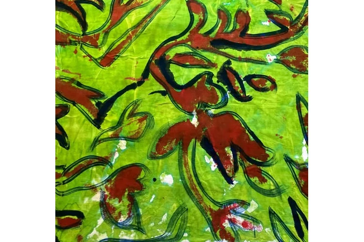 végétal - encre colorée sur toile 2026