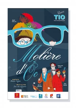 Affiche Total festum à Escamps : Cie théâtrale "La Rampe Tio" - spectacle tout public "Molière d'Oc"