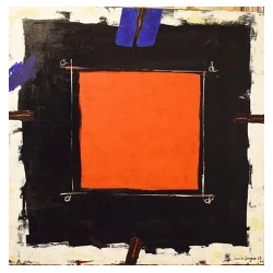 ÉQUILIBRE ROUGE - technique mixte sur toile 100cm x 100cm - 2009 - 2500 € 