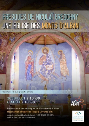 Affiche Fresques de Nicolaï Greschny, une église des monts d'Alban