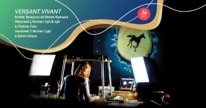 Affiche Concert dessiné et animé "Versant vivant" par Emilie Tarascou et Simon Kansara