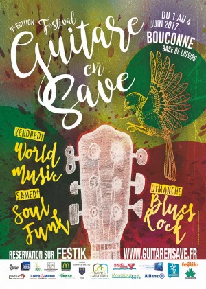 Affiche 9ème édition du festival "Guitarensave"
