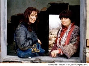 Sandrine Bonnaire et Agnès Varda sur le tournage de "Sans toit, ni loi".