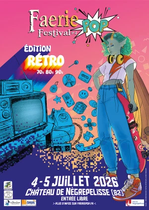 Affiche FaeriePop Festival 2026 - 4ème édition «Rétro»