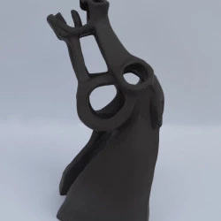 Cheval Fou épure 1a - Grès noir