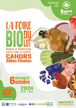 Affiche Foire Bio du Lot – Dimanche 6 octobre 2024 – 10h/18h