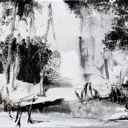 Sans titre - Acrylique et glycéro sur toile, 30x40cm, 2019 - Frédéric Fau 