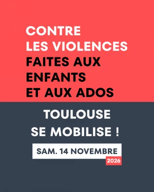 Affiche Village enfantiste - Rassemblement contre les violences faites aux enfants & aux ados