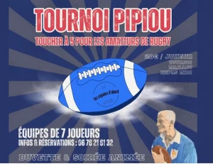 Affiche Tournoi de rugby à 5 PIPIOU ( Hommage à Jean Dupuy)