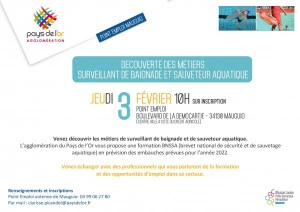 Affiche Découverte des métiers surveillant de baignade et sauveteur aquatique