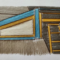 Détails - Fil cousu sur toile 10,5/14,8 cm - Charlotte Beseme 