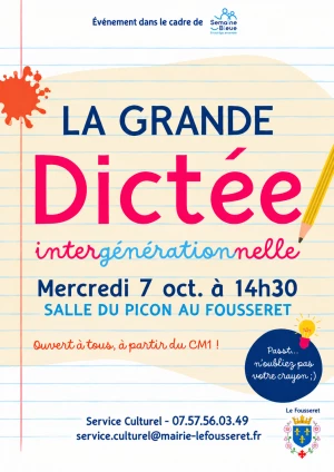 Affiche La Grande Dictée