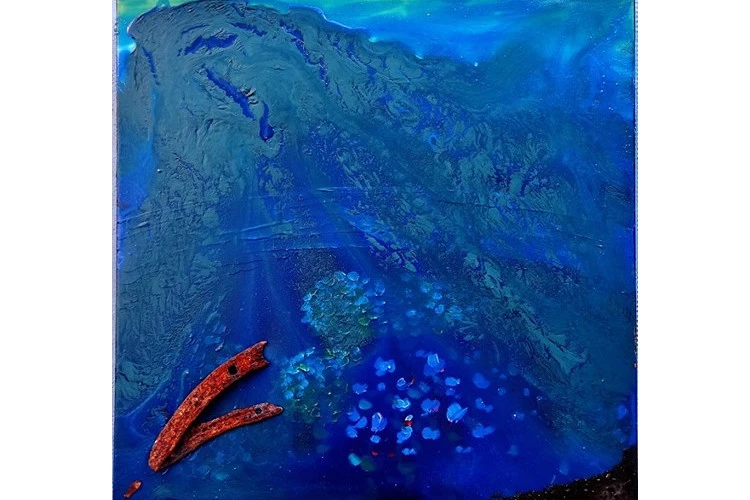 OCEAN - technique mixte ; 50X50,2018