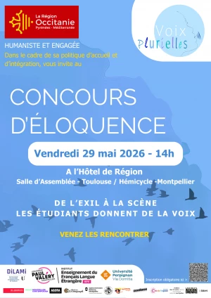 Affiche Concours régional d'éloquence Voix Plurielles