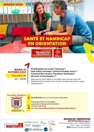 Affiche Santé et Handicap en Orientation