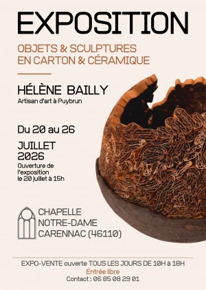 Affiche Objets et sculptures en carton & céramique