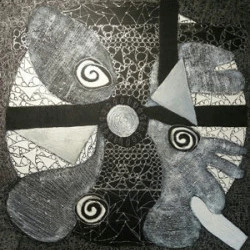 Minéral - Technique mixte, 50x50, 2019, - 490 