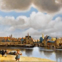 Copie de la vue de delf de J Vermeer - Artiste Copiste Ph Van der Linden ''Dutilleul'' Uzès - Gérald Kapski - Art et Studio 