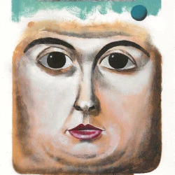 La pensée - Acrylique sur Papier, 30x21 cm, 2025 - @Flavien Couche 