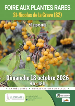 Affiche Foire aux plantes rares à Saint-Nicolas de la Grave (82)